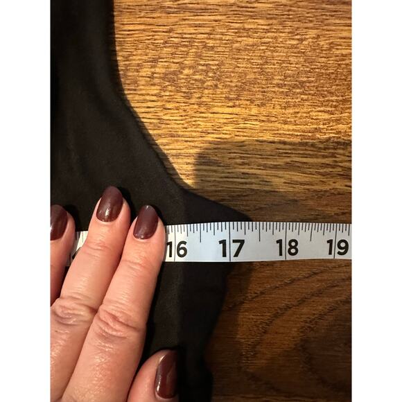 Matty M Women's Soft Knit V Neck Split Hem Maxi Dress Black Size XL Summer Style - Picture 7 of 8